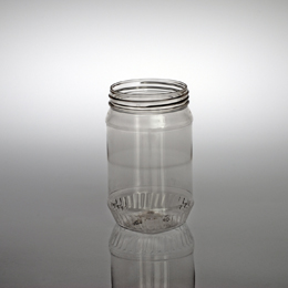 16OZ NATURAL BOTTOM SCALLOP ROUND PET WITH 70MM NECK