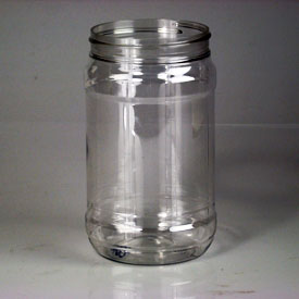 40OZ WHITE BUMPERED MASON ROUND PET WITH 89-400 NECK FINISH