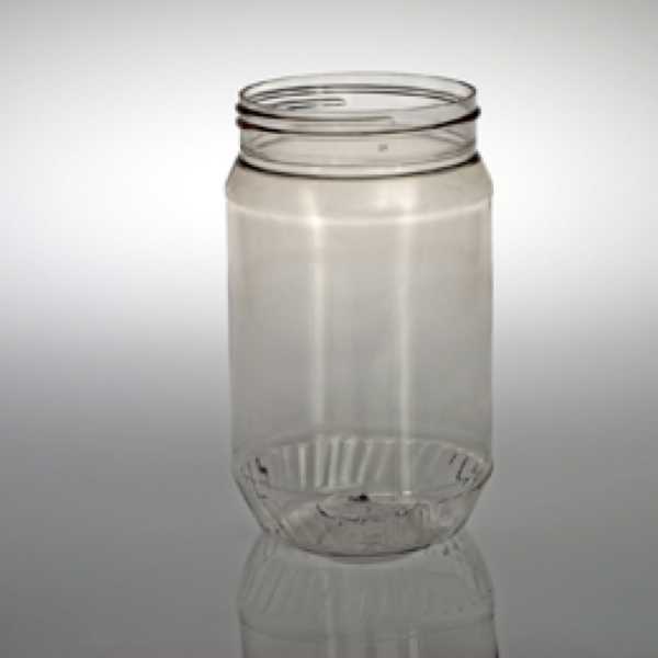 40OZ BLACK BOTTOM SCALLOP ROUND PET WITH 89-400 NECK FINISH