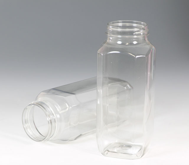 475ML CLEAR FRENCH SQUARE PET WITH 53-400 NECK FINISH