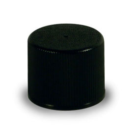 18-415 BLACK RIB SIDE MATTE TOP PLASTIC CT CAP