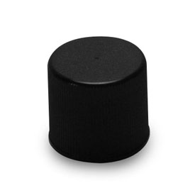 22-415 BLACK RIB SIDE MATTE TOP PLASTIC CT CAP