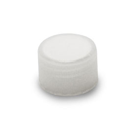 24-410 WHITE RIB SIDE MATTE TOP PLASTIC CT CAP