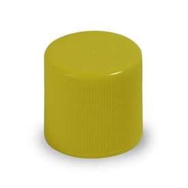 24-415 YELLOW RIB SIDE MATTE TOP DEEP SKIRT PLASTIC CT CAP