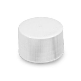 38-430 WHITE RIB SIDE MATTE TOP DEEP SKIRT PLASTIC CT CAP
