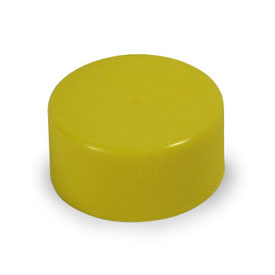 38MM YELLOW RIB SIDE MATTE TOP DEEP SKIRT PLASTIC CT CAP
