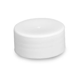 33MM WHITE SMOOTH SIDE SMOOTH TOP DEEP SKIRT PLASTIC CT CAP