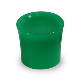 24-415 GREEN SMOOTH SIDE SMOOTH TOP DEEP SKIRT PLASTIC CT CAP