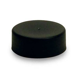 38MM BLACK SMOOTH SIDE SMOOTH TOP PLASTIC CT CAP