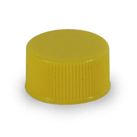15-425 YELLOW RIB SIDE MATTE TOP PLASTIC CT CAP