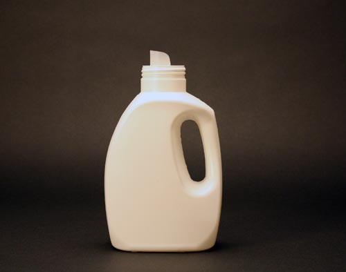 40OZ WHITE DETERGENT DRAINBACK RECTANGULAR HDPE WITH 51MM NECK