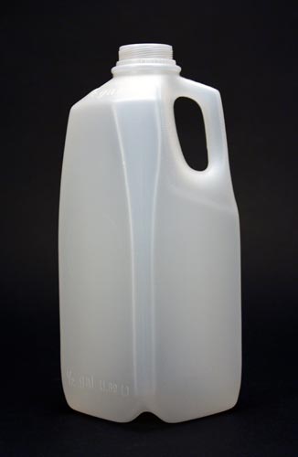 64OZ WHITE HALF GALLON DAIRY SQUARE HDPE WITH 38MM NECK