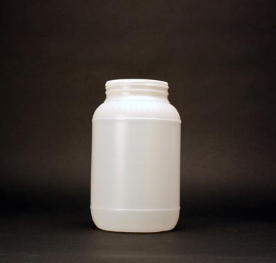 96OZ WHITE WIDE MOUTH ROUND HDPE WITH 110MM NECK