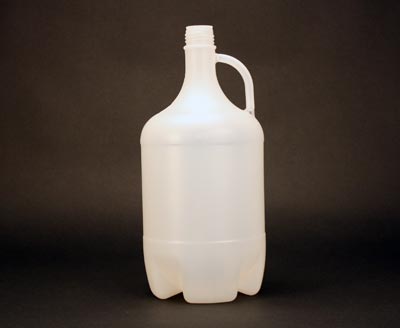 128OZ WHITE 1G PRESSURE BASE SQUARE HDPE WITH 38MM NECK