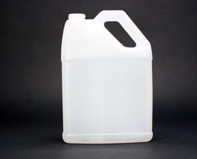 128OZ WHITE F-STYLE SLANT ROUND HDPE WITH 38MM NECK