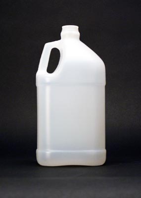 128OZ WHITE INDUSTRIAL SQUARE HDPE WITH 38MM NECK