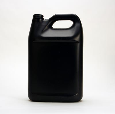 128OZ WHITE F-STYLE ROUND HDPE WITH 38MM NECK