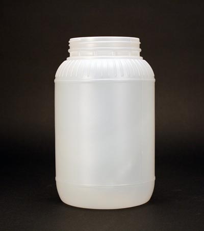 128OZ WHITE WIDE MOUTH ROUND HDPE