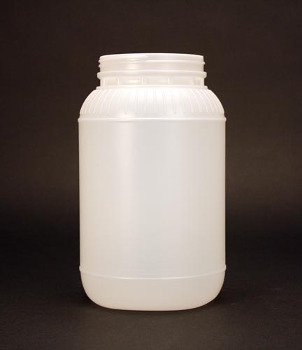 128OZ WHITE WIDE MOUTH WM3 ROUND HDPE