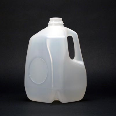 128OZ WHITE DAIRY SQUARE DS1 SQUARE HDPE WITH 38MM NECK