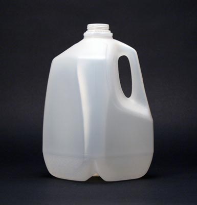 128OZ WHITE DAIRY SQUARE HDPE WITH 38MM NECK