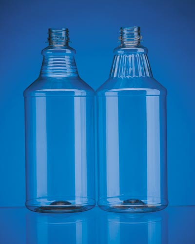 1LITER WHITE CHAGRIN (RINGED) SPRAYER PET WITH 28-400 NECK FINISH