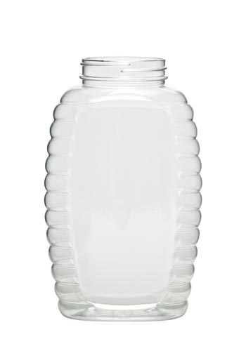 2OZ NATURAL HONEY OVAL PETG WITH 58-400 NECK FINISH