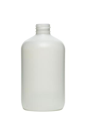 16OZ NATURAL BOSTON ROUND HDPE WITH 28-410 NECK FINISH