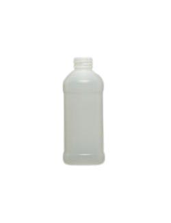 16OZ NATURAL WINDOW STRIPE MODERN ROUND HDPE WITH 28-400 NECK FINISH