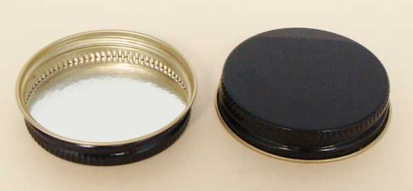 33-400 NATURAL THREADS, KNURLS, & CURL TIN-PLATE STEEL METAL CONTINUOUS THREAD (CT) CAP WITH PULP ALUMINUM LINER