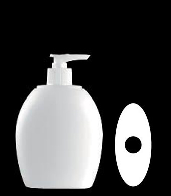 250ML ADELPHI SCREW NECK OVAL HDPE WITH 24-410 NECK FINISH