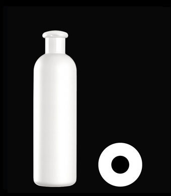 400ML TALL BOSTON ROUND HDPE WITH 24MM NECK