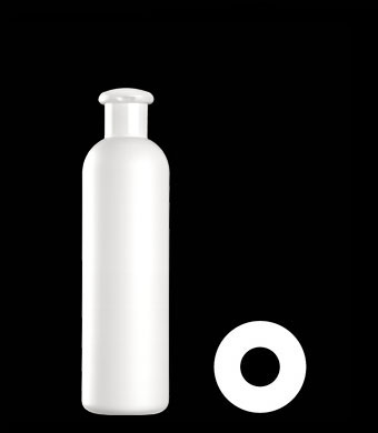 350ML TALL BOSTON ROUND HDPE WITH 24MM NECK
