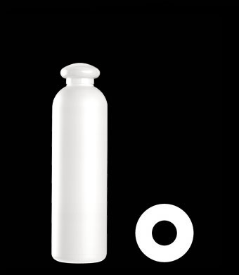 350ML TALL BOSTON ROUND HDPE WITH 24-410 NECK FINISH