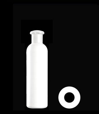250ML TALL BOSTON ROUND HDPE WITH 24MM NECK