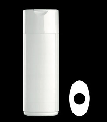 250ML PANELLED OVAL HDPE WITH 25MM NECK