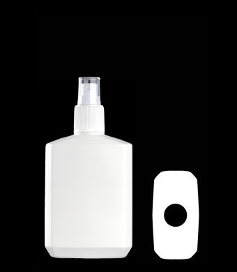 200ML BEVELLED RECTANGULAR HDPE WITH 22-415 NECK FINISH