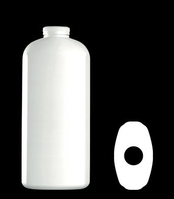 250GRAM TALL FACETED TALC OVAL HDPE