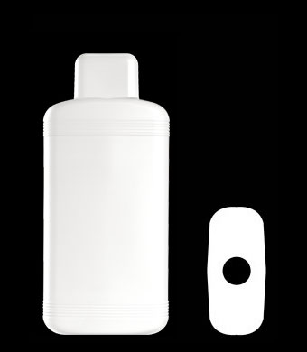 400ML AQUA OVAL HDPE WITH 22MM NECK