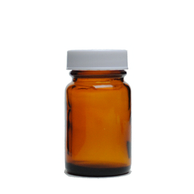 75CC AMBER WIDE MOUTH ROUND GLASS - 38-400-detail image