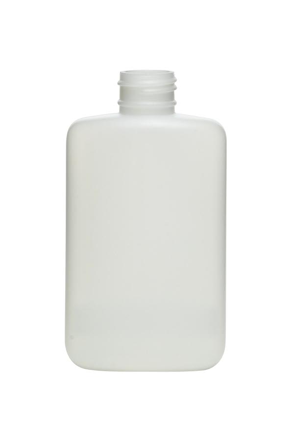 4OZ NATURAL STRAIGHT-SIDED OVAL HDPE WITH 24-410 NECK FINISH