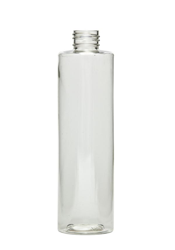 8OZ NATURAL REGULAR CYLINDER PET WITH 24-410 NECK FINISH