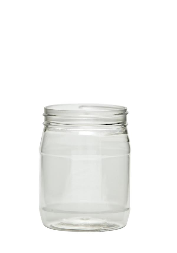 12OZ CLEAR PEANUT BUTTER ROUND PET WITH 70-400 NECK FINISH
