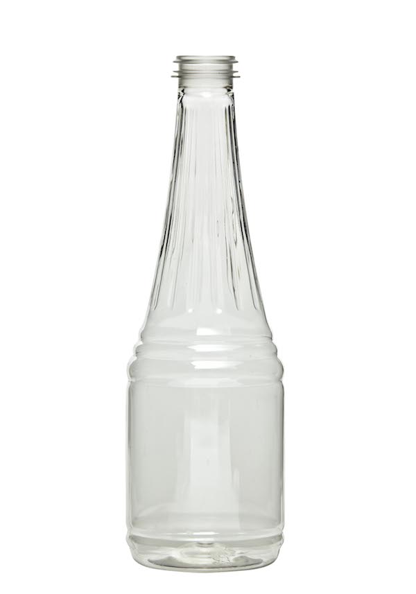 450ML CLEAR RIB SAUCE ROUND PET WITH 29MM NECK
