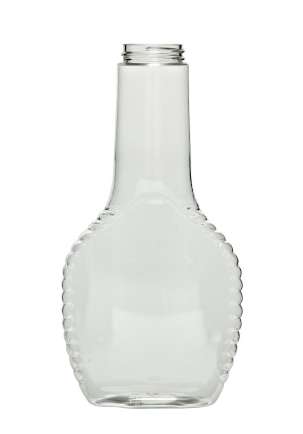 475ML CLEAR DECORATED SALAD OVAL PET WITH 38-400 NECK FINISH
