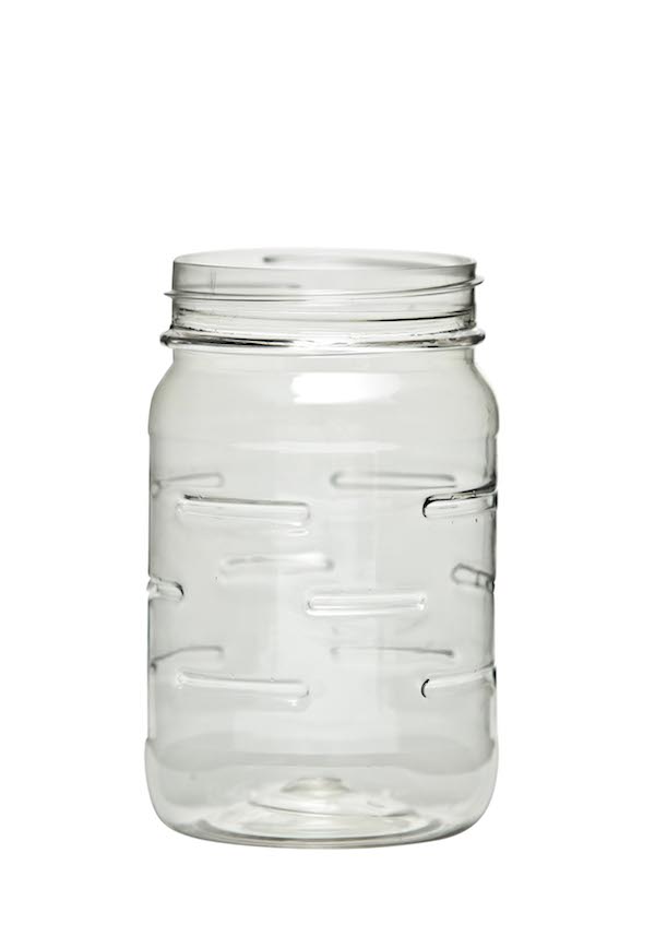 475ML NATURAL RIBBED MAYO ROUND PET WITH 70MM NECK