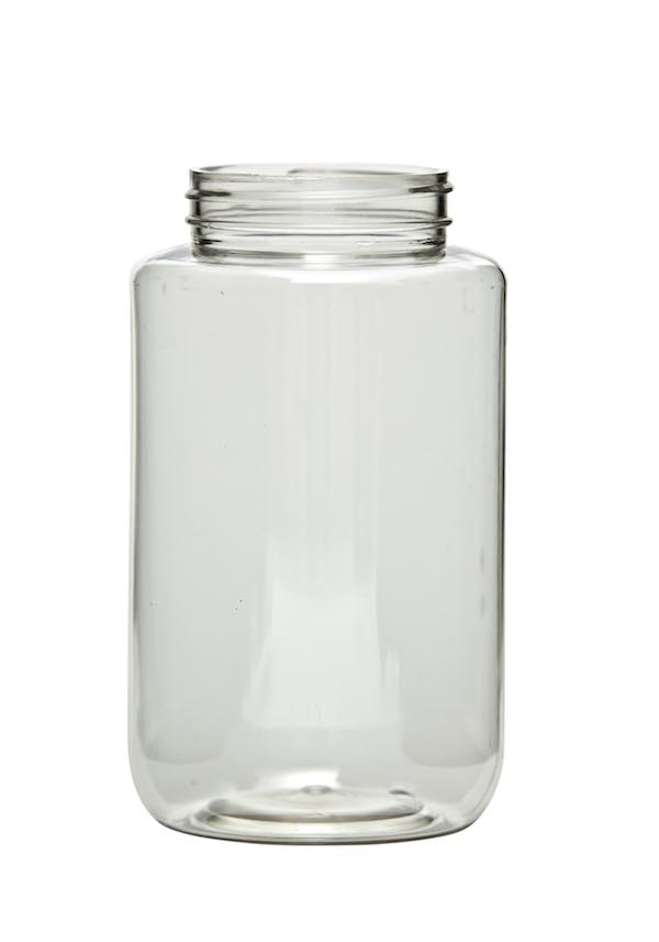 750ML CLEAR WIDE MOUTH ROUND PET WITH 63-400 NECK FINISH
