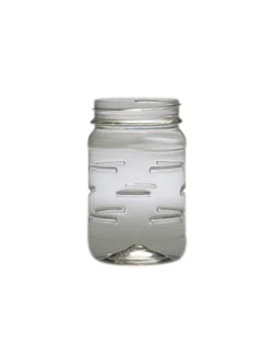32OZ NATURAL RIBBED MAYO ROUND PET WITH 70-470 NECK FINISH