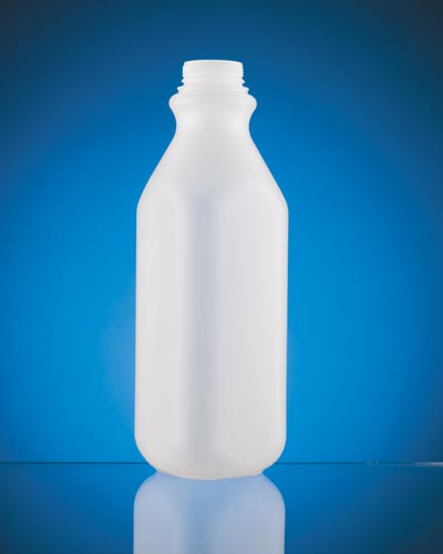 32OZ NATURAL DAIRY SQUARE HDPE WITH 38MM NECK