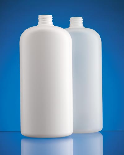 1LITER WHITE MILLENNIUM OVAL HDPE WITH 28-410 NECK FINISH